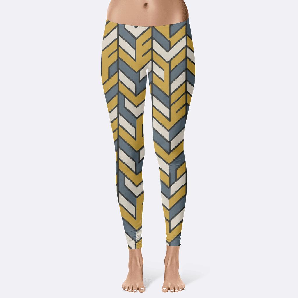 Offset Ladder Chevron Stack unique fashion leggings