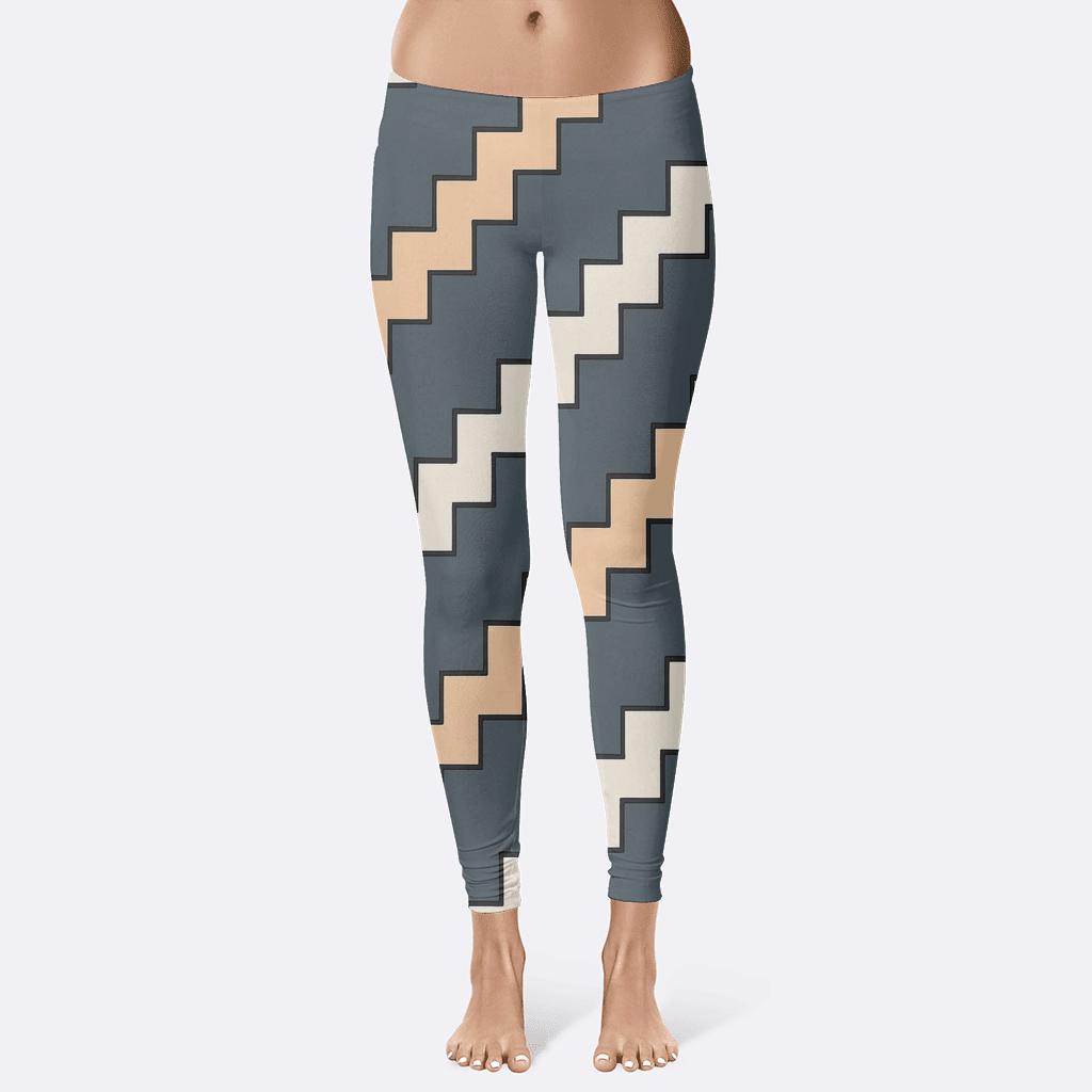 Stepwise Diagonal Stairfield high-waist leggings