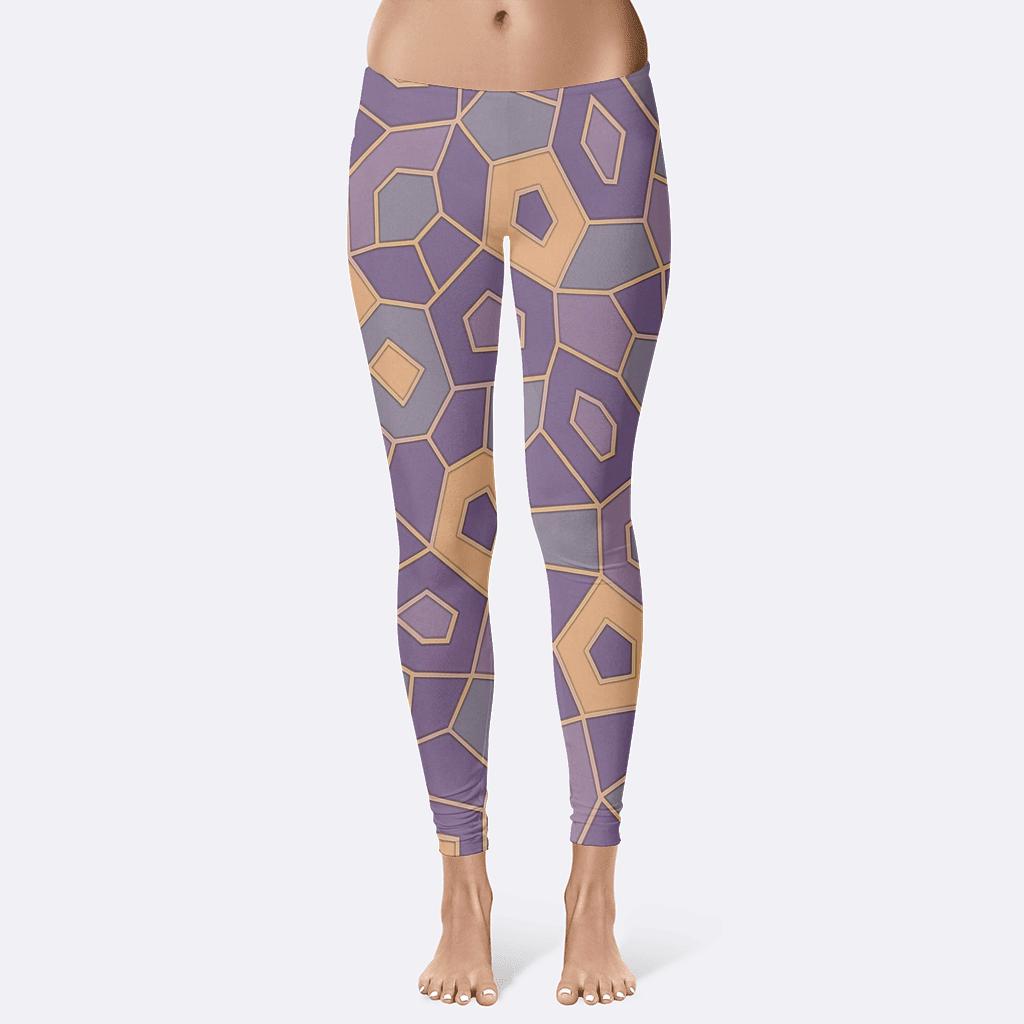 Irregular Polygon Confetti Quilt trendy athletic leggings