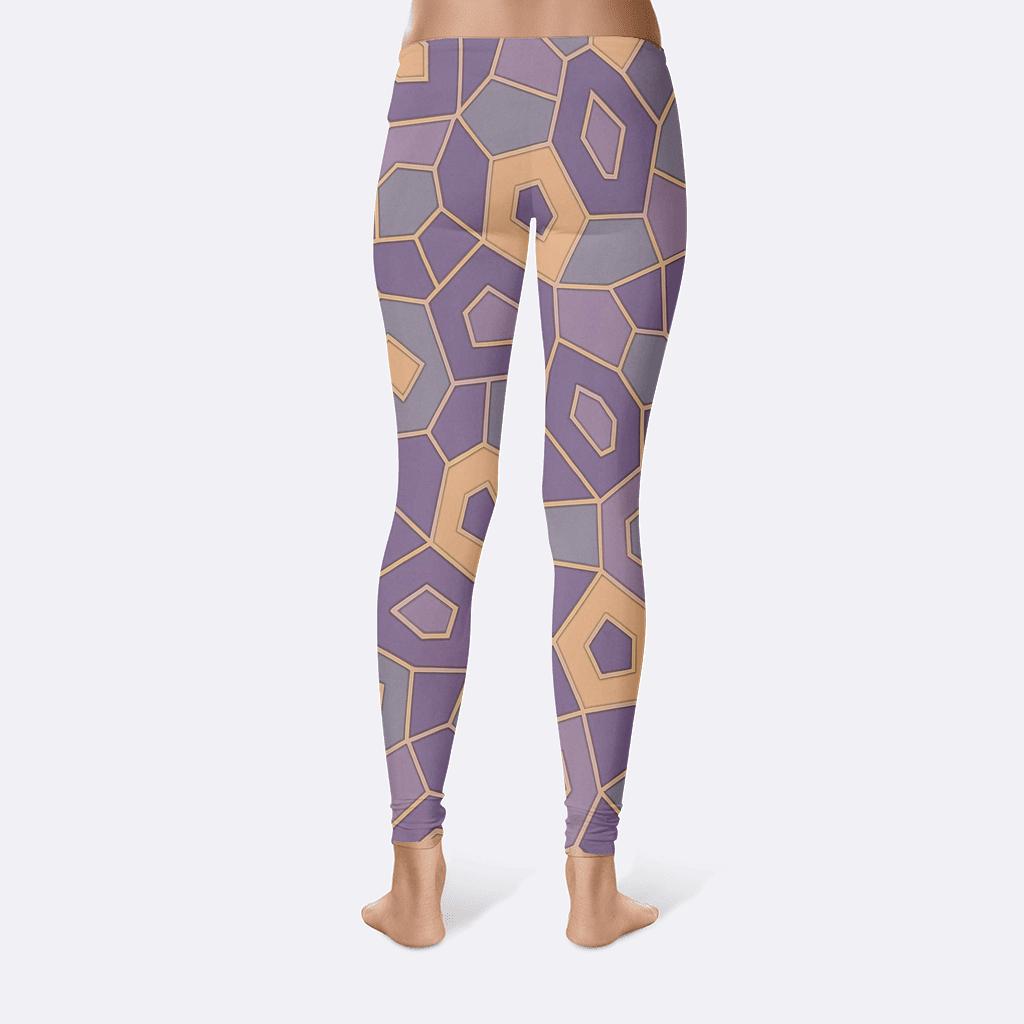 Irregular Polygon Confetti Quilt trendy athletic leggings