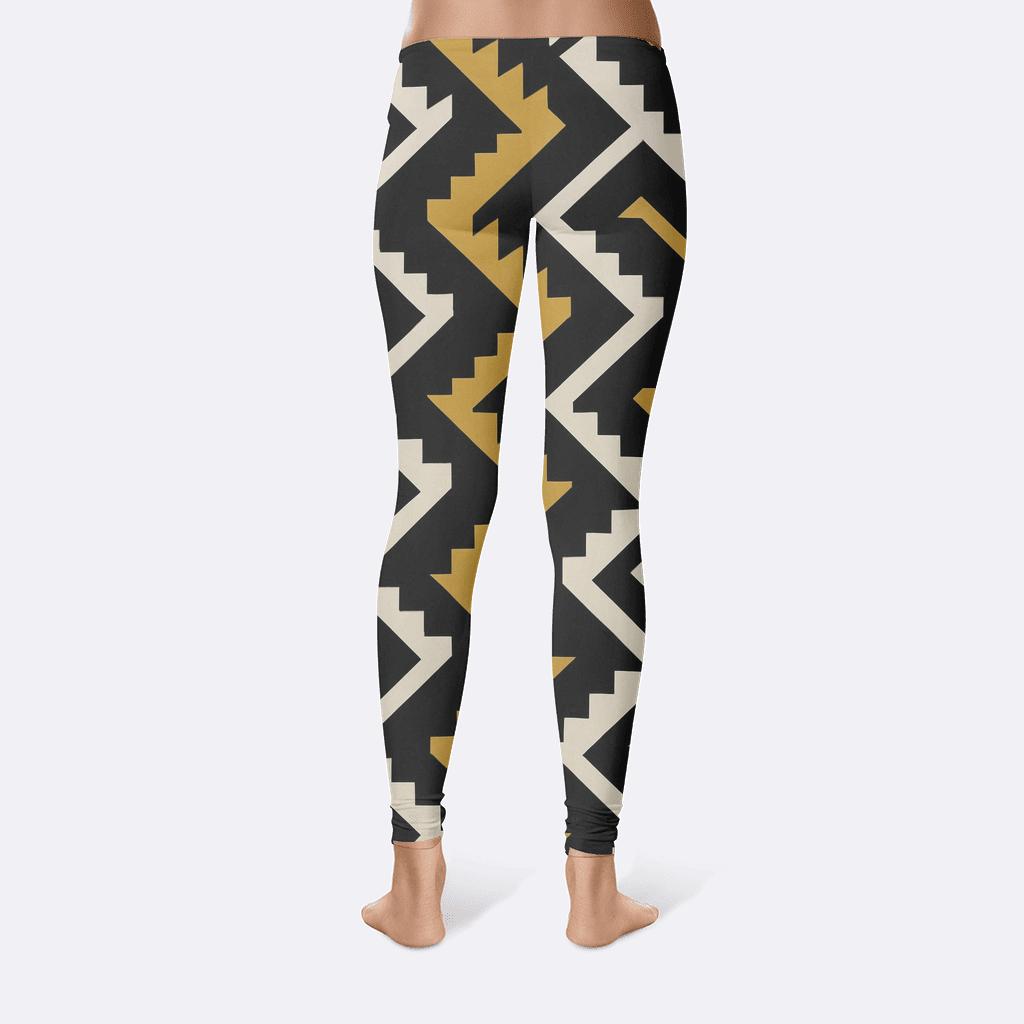 Diagonal Stair Step Overlay soft cotton leggings