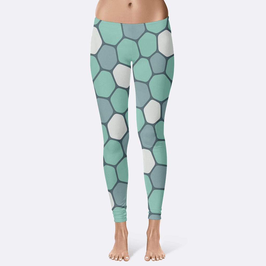 Foam Cell Outline Mosaic trendy athletic leggings