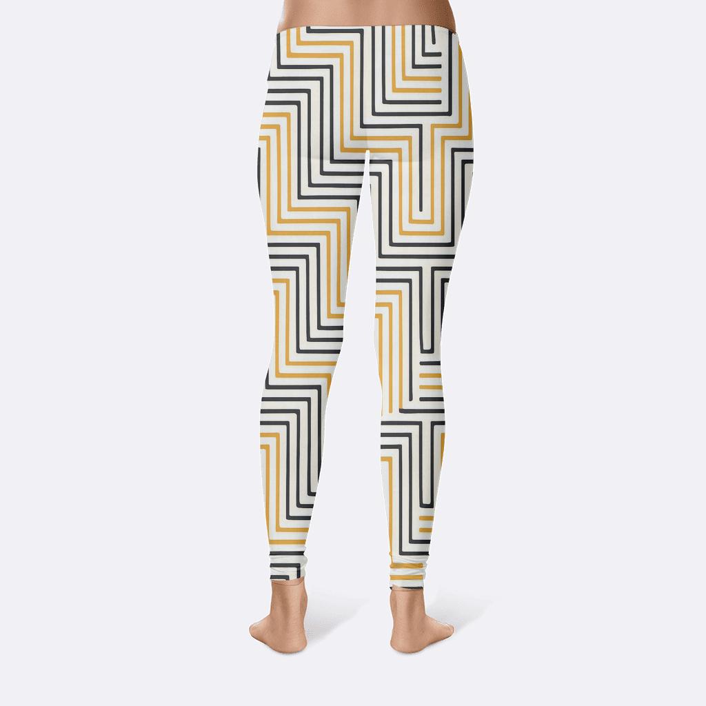 Recursive Edge Cascade Tiles soft cotton leggings