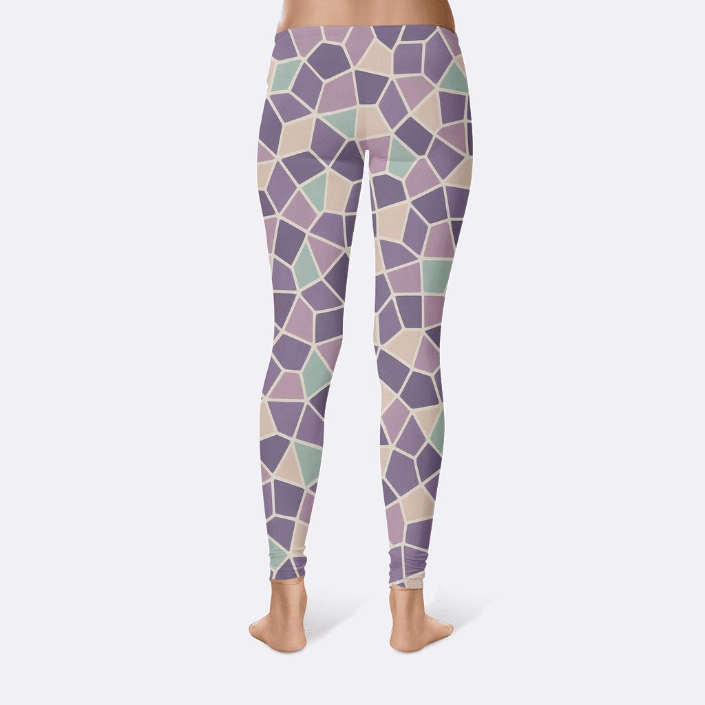Polygon Fragment Mosaic Field stylish workout leggings