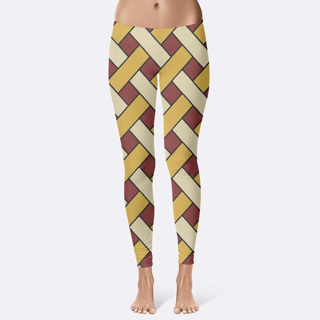 Interlock Ribbon Weave Stripes unique fashion leggings