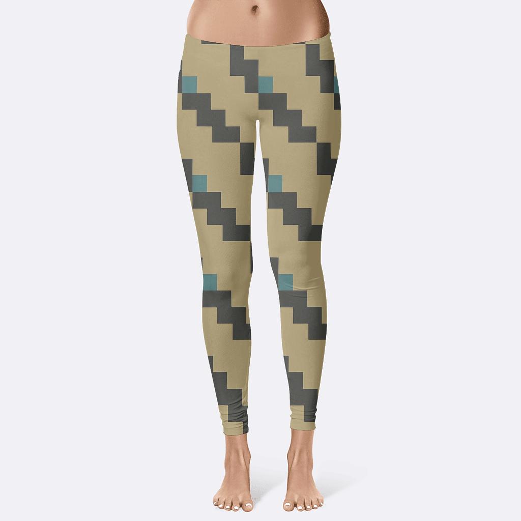 Diagonal Stair Step Array comfortable yoga leggings