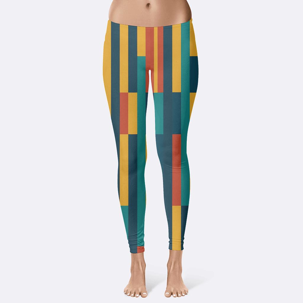 Prismatic Band Relay Stripes comfortable yoga leggings
