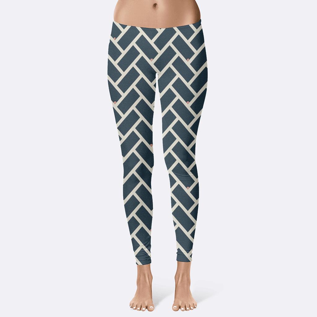 Binary Orbit Herringbone comfortable yoga leggings
