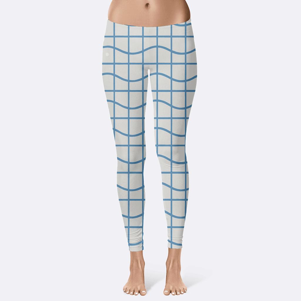 Gravity Wave Ripple Grid comfortable yoga leggings
