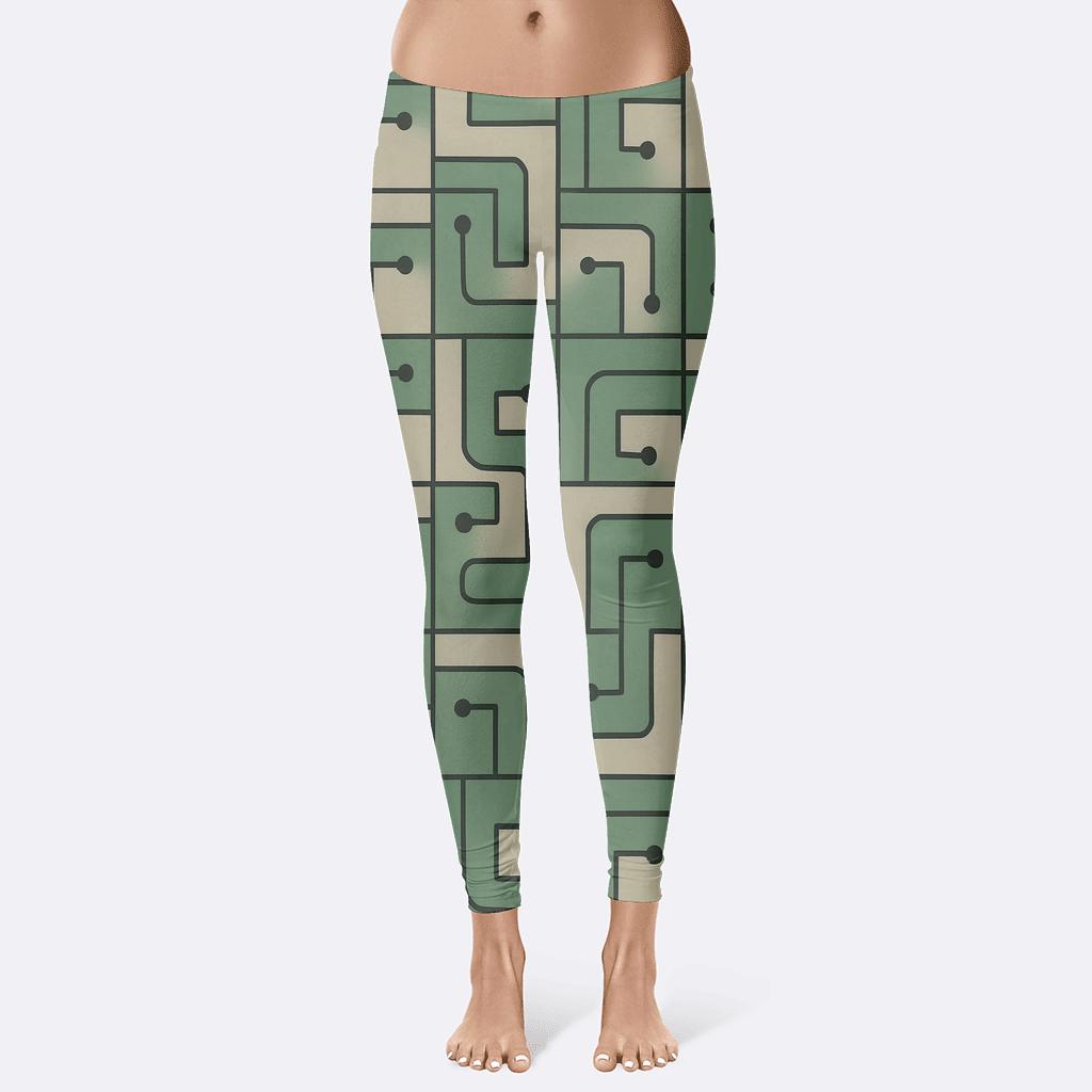 Cosmic Circuit Keyline Tiles personalized print leggings