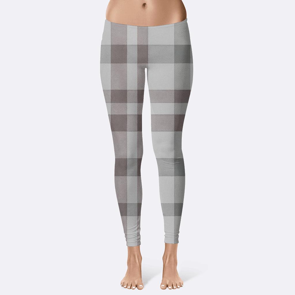 Microline Dither Plaid high-waist leggings