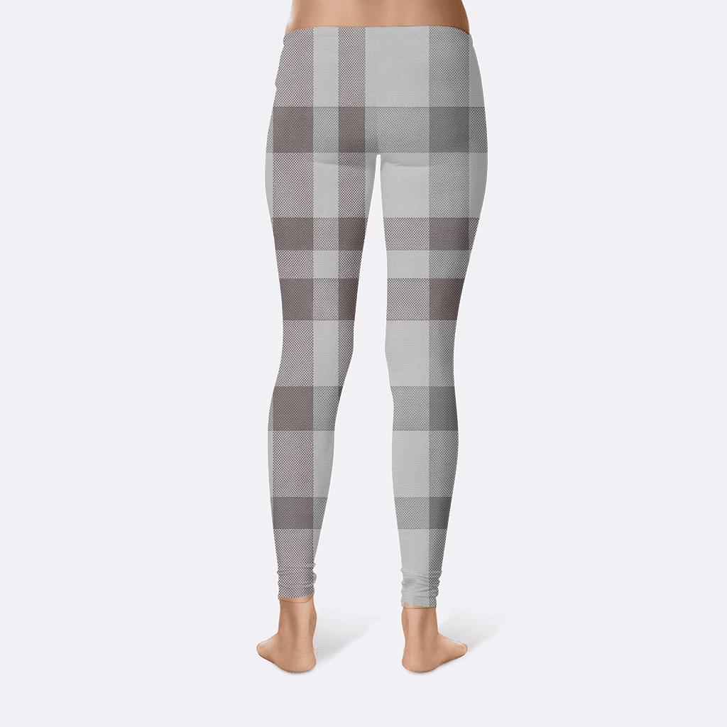 Microline Dither Plaid high-waist leggings