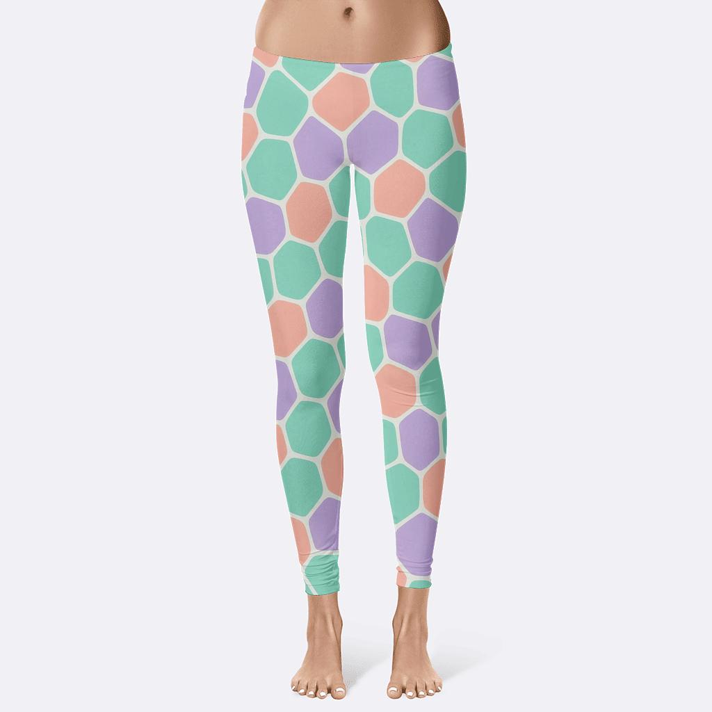 Foam Cell Polygon Quilt unique fashion leggings