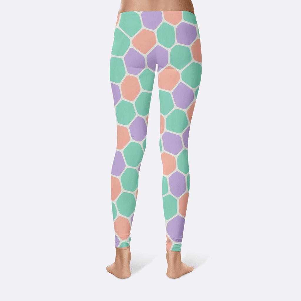 Foam Cell Polygon Quilt unique fashion leggings