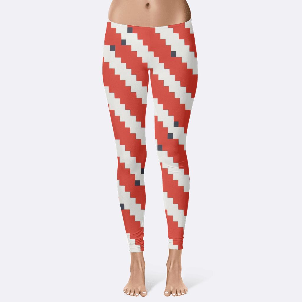 Diagonal Staircase Array custom leggings
