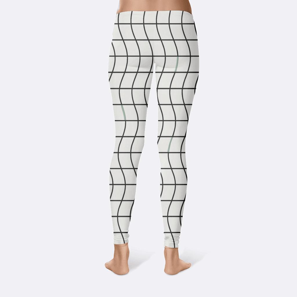 Skewed Grid Undulation Field soft cotton leggings
