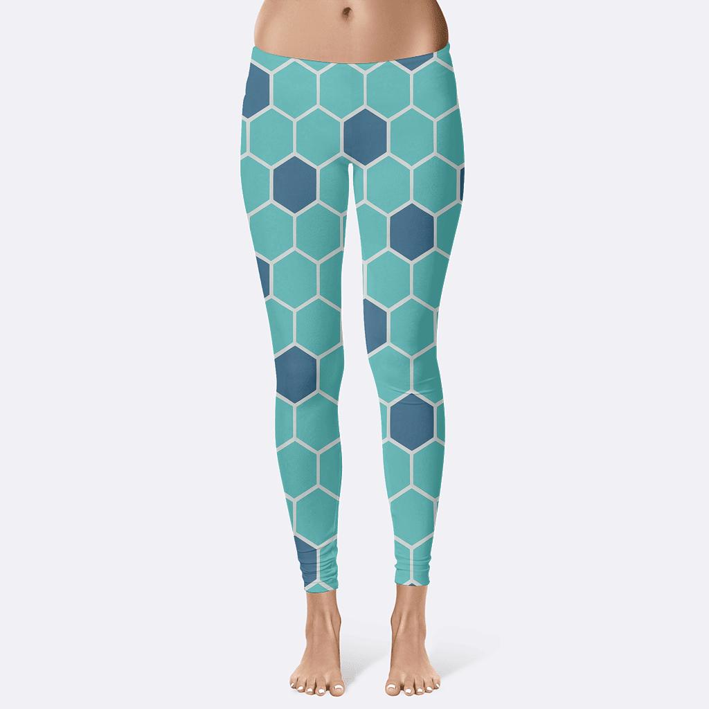 Satellite Hex Drift designer patterned leggings