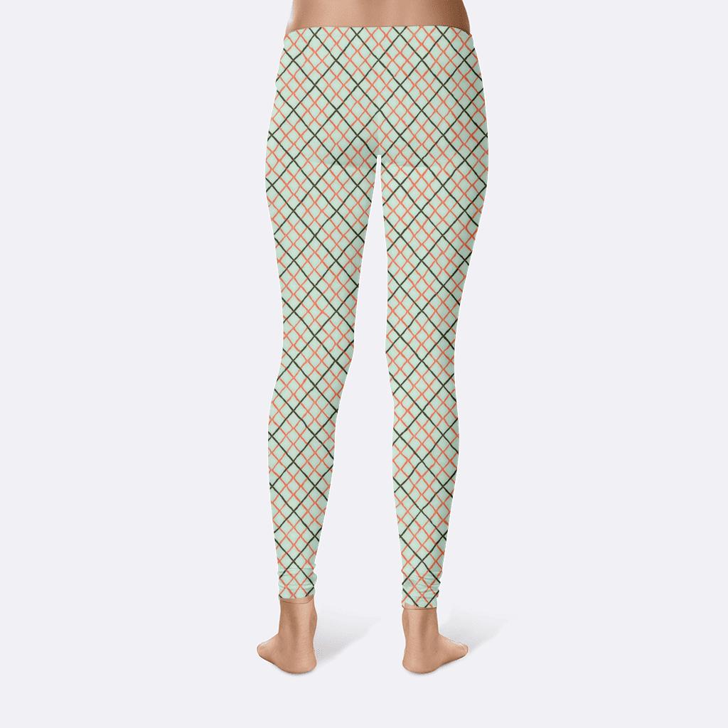 Lattice Jitter Overprint stylish workout leggings