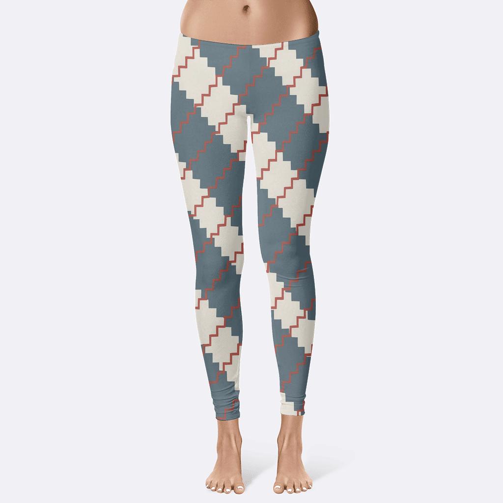 Diagonal Stepwave Register high-waist leggings