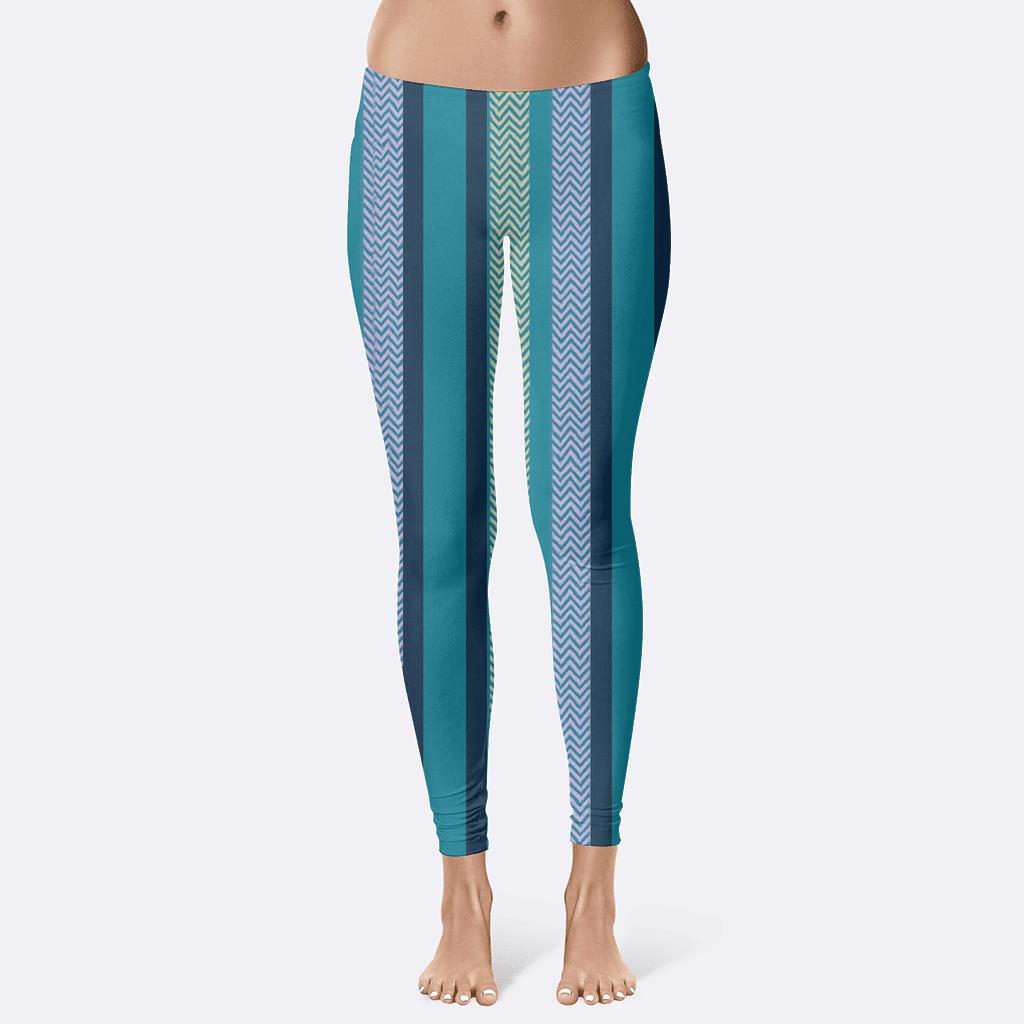 Aurora Stripe Interference comfortable yoga leggings