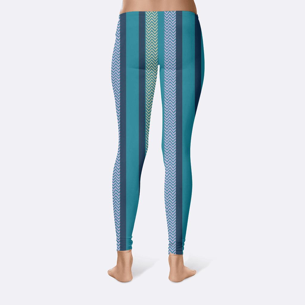 Aurora Stripe Interference comfortable yoga leggings