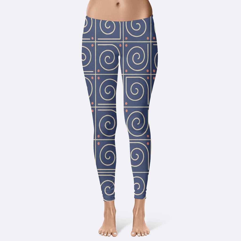 Gravity Well Spiral Tiles high-waist leggings