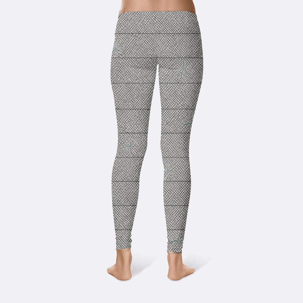Cosmic Ray Crosshatch Noise stylish workout leggings