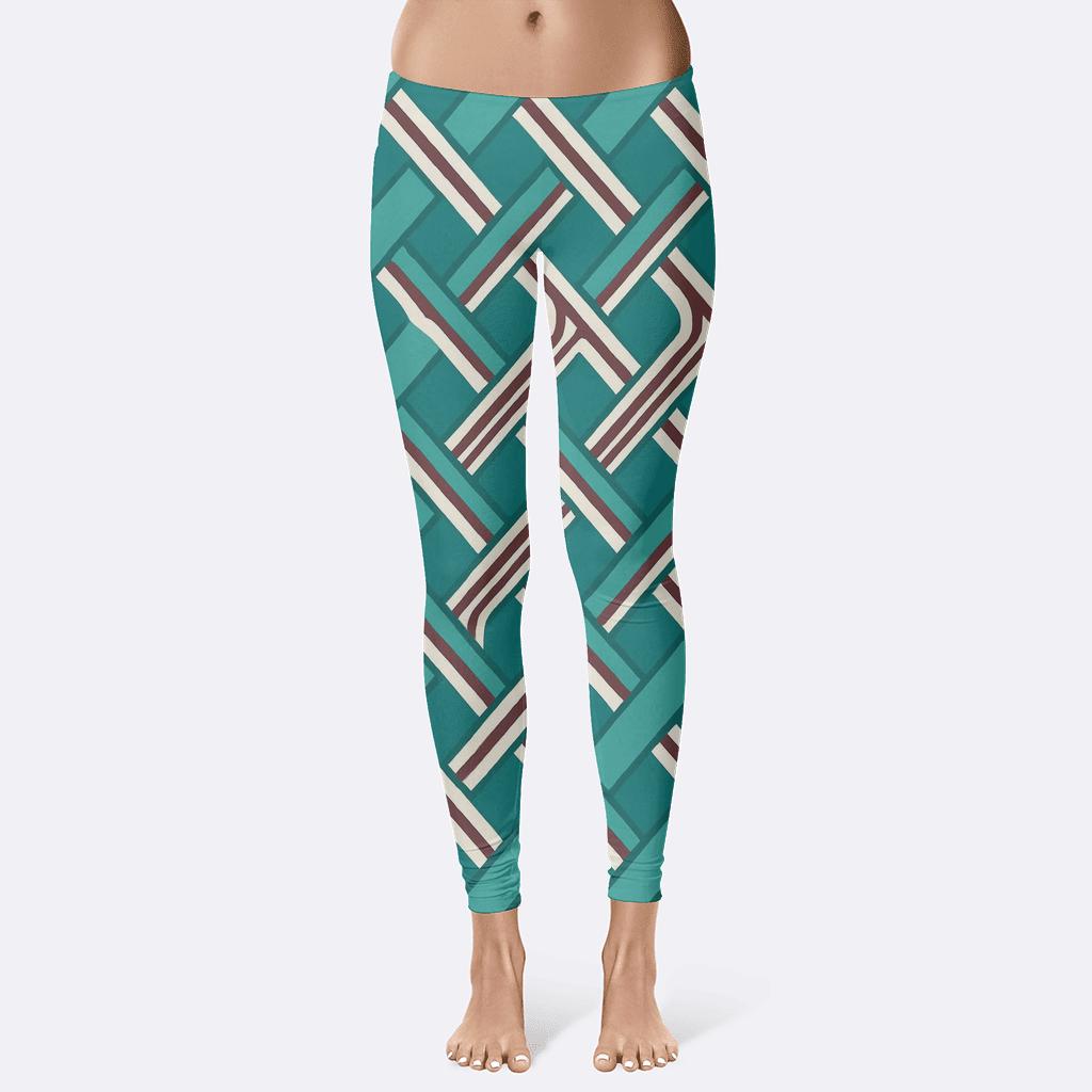 Satellite Link Diagonal Weave high-waist leggings