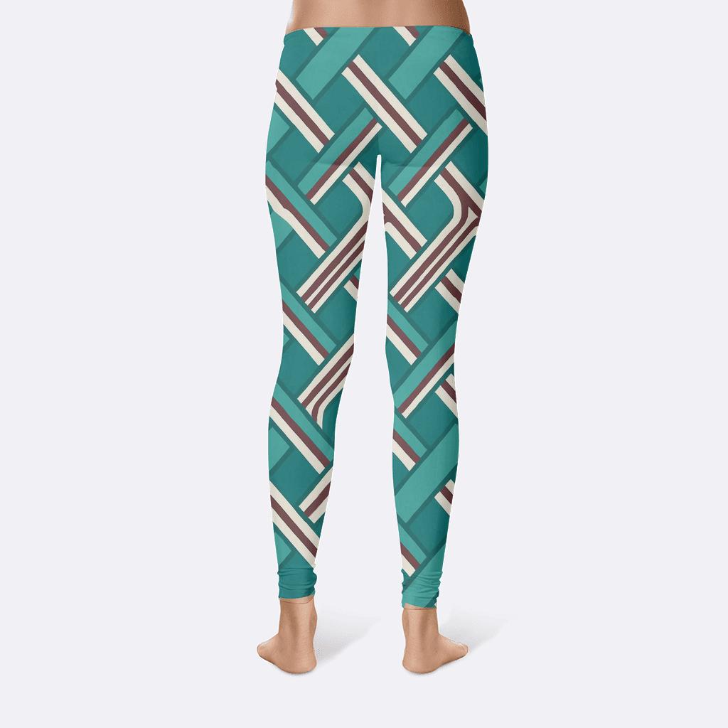Satellite Link Diagonal Weave high-waist leggings