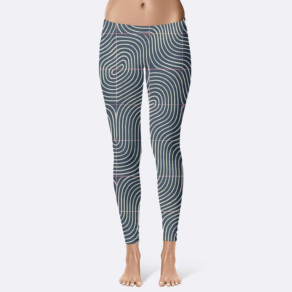 Binary Star Moire Lattice high-waist leggings