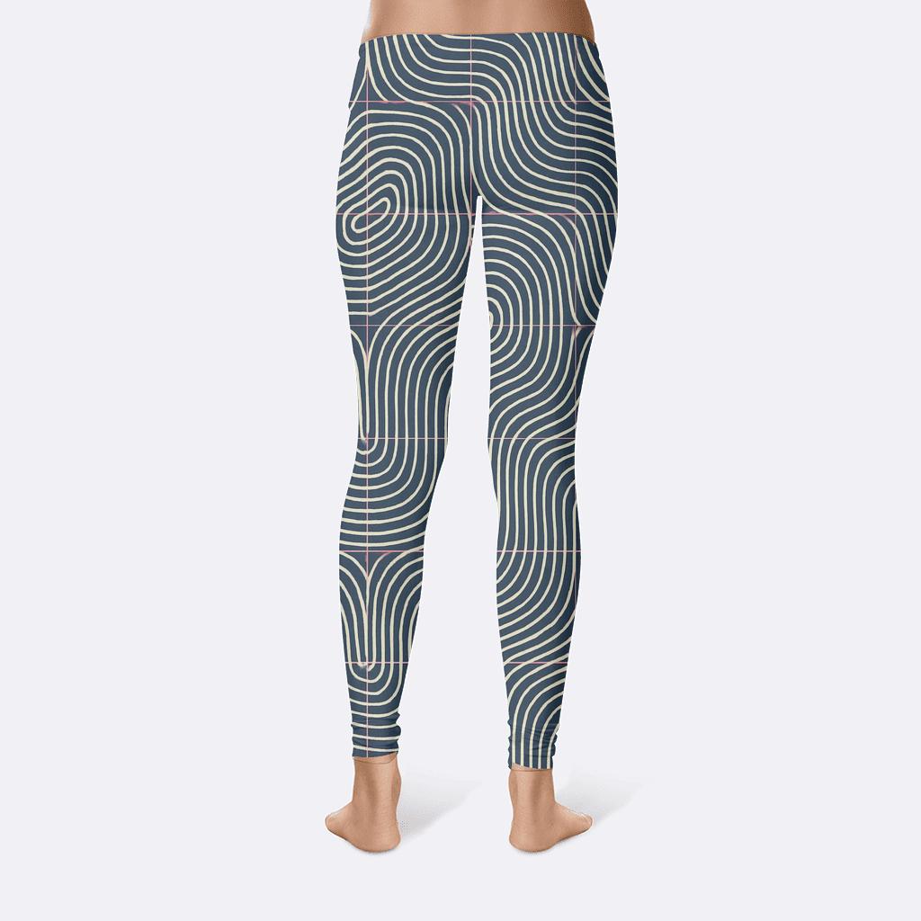 Binary Star Moire Lattice high-waist leggings