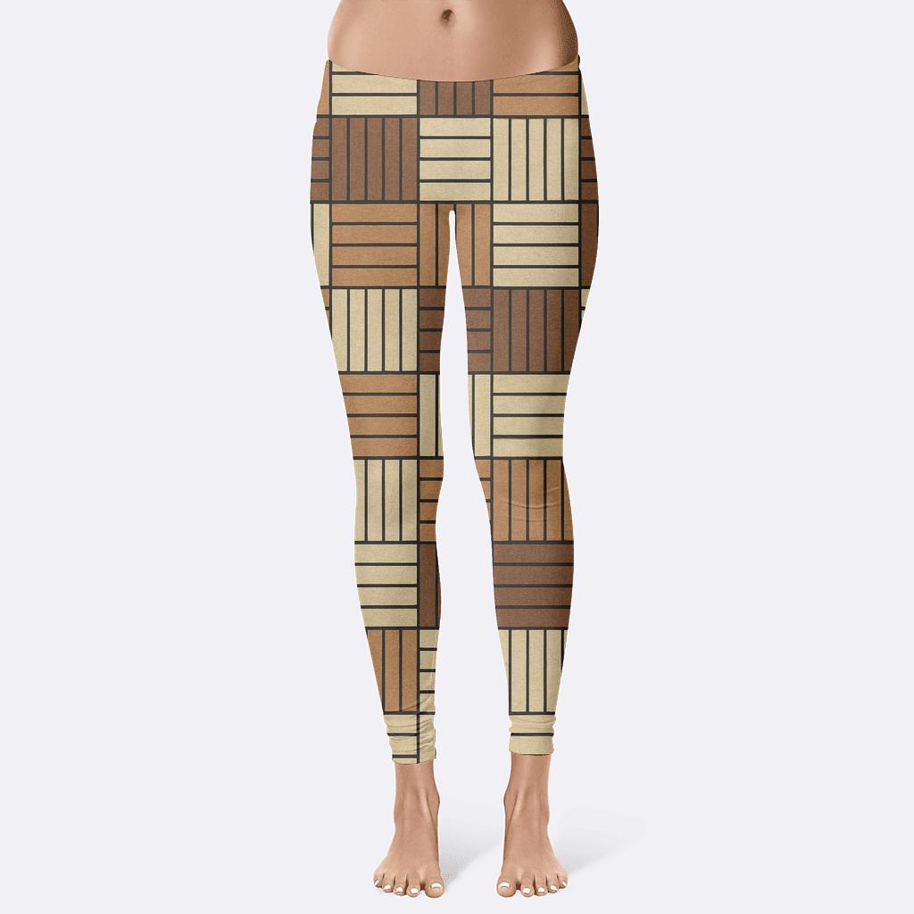 Galaxy Knotless Weave Blocks designer patterned leggings