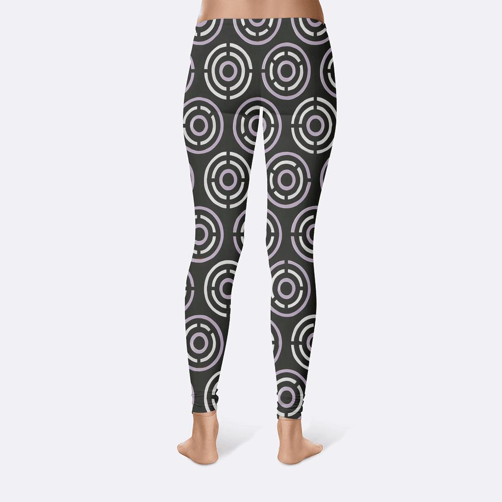 Concentric Transit Rings high-waist leggings