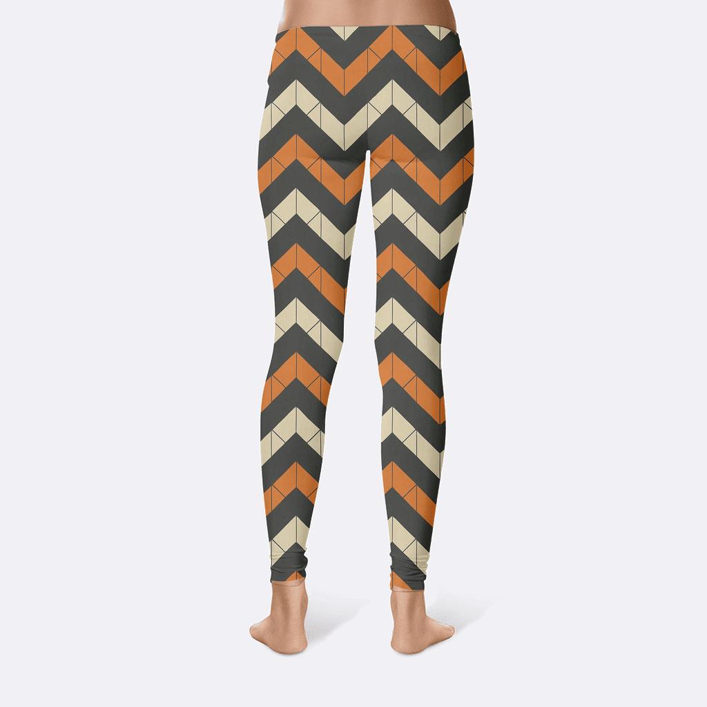 Triangular Phase Step Chevron comfortable yoga leggings