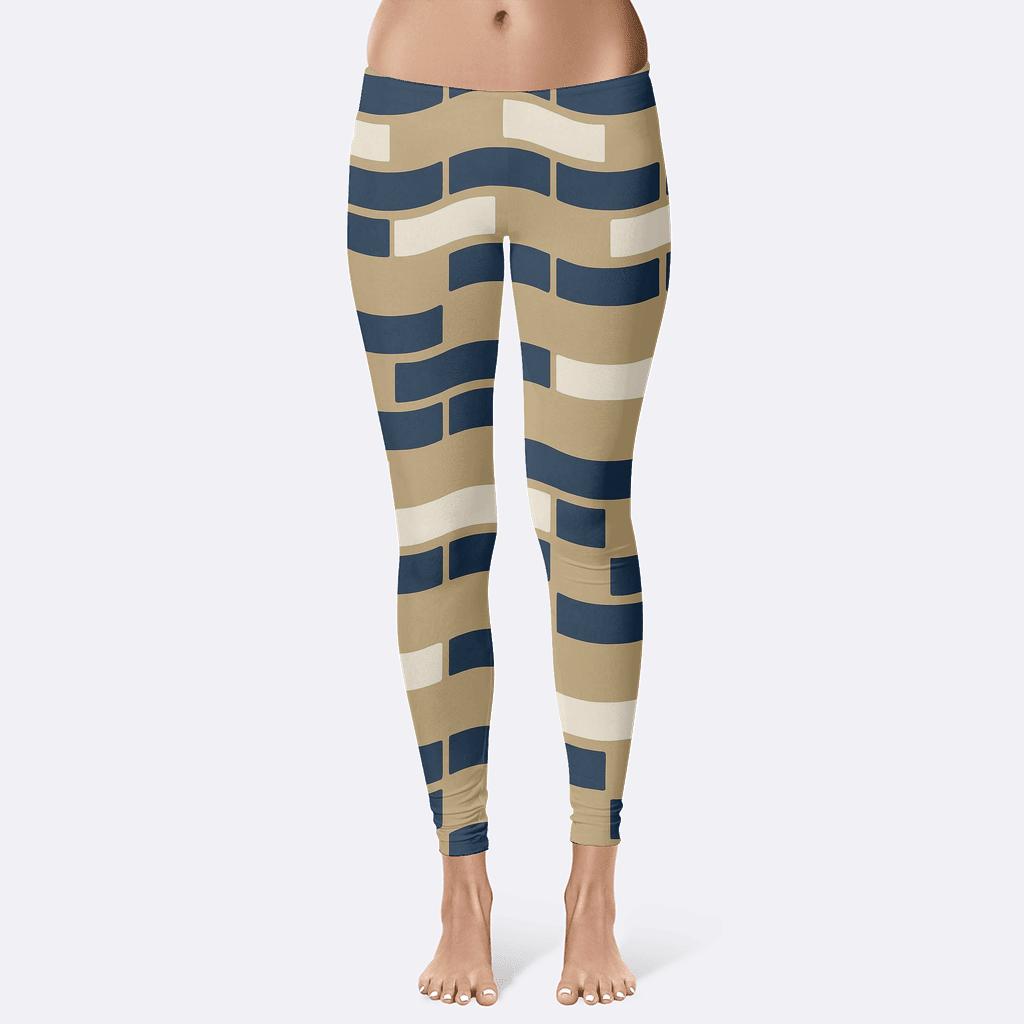 Broken Brick Wave Offset high-waist leggings