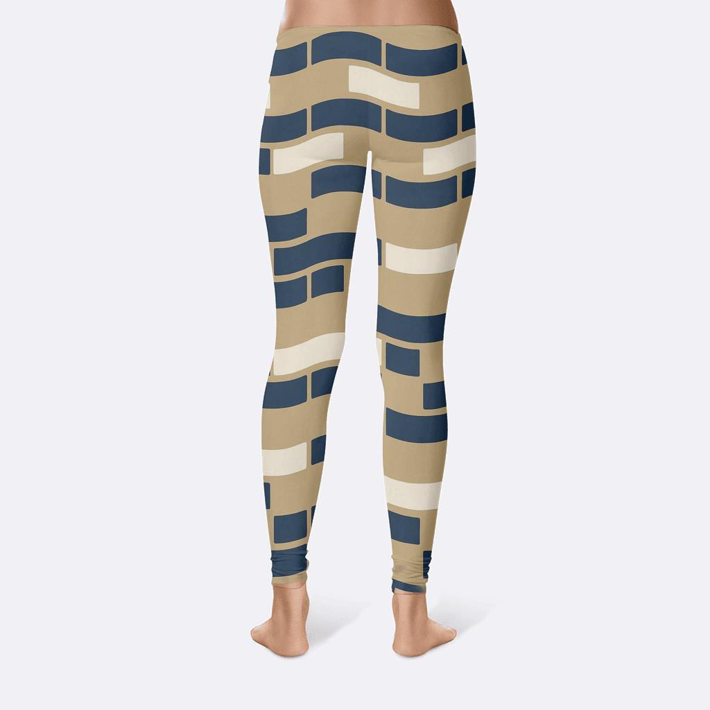 Broken Brick Wave Offset high-waist leggings