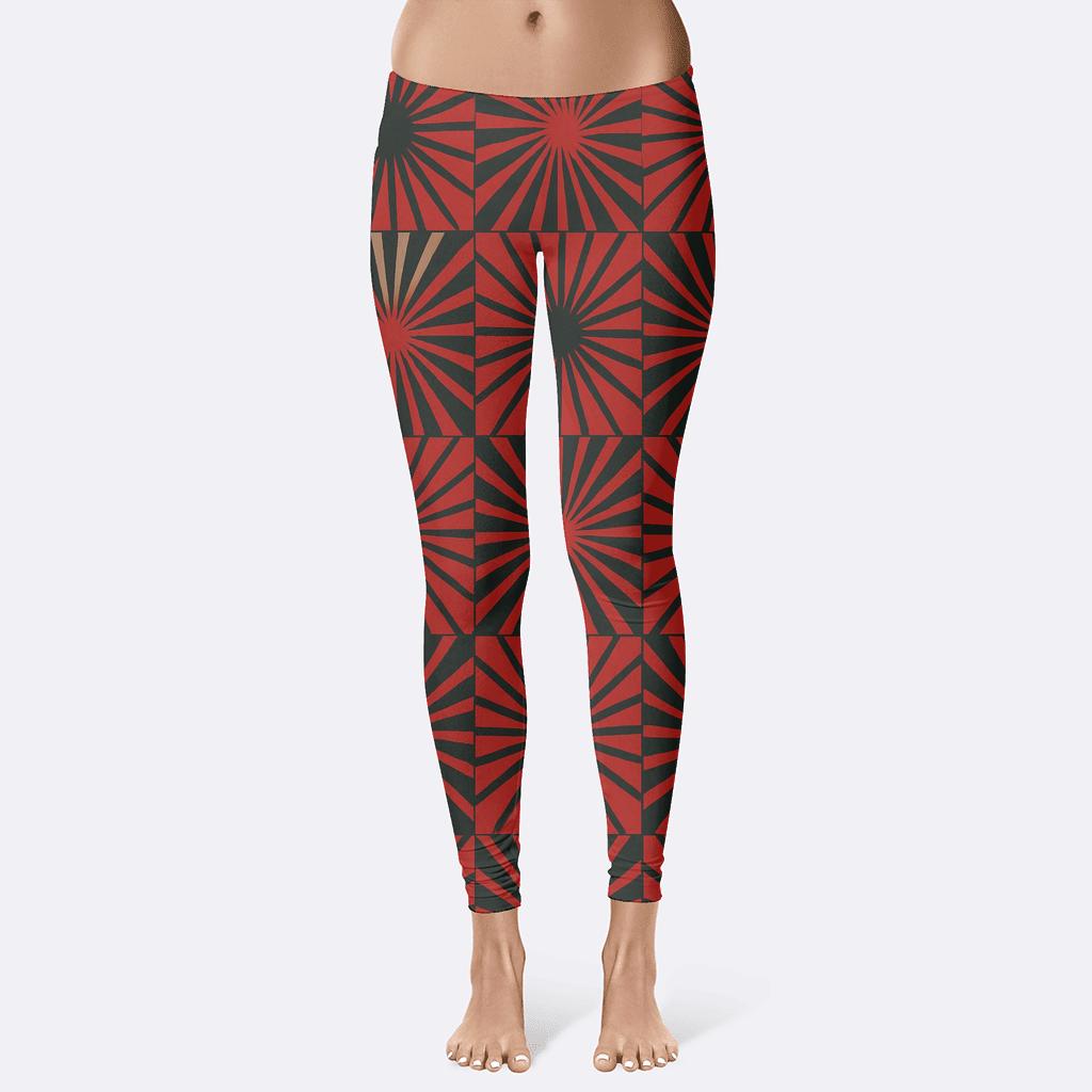 Radial Burst Tile Carousel high-waist leggings