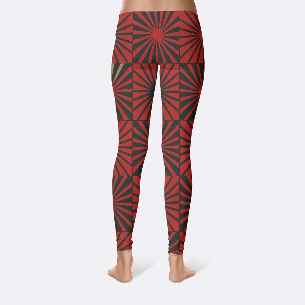 Radial Burst Tile Carousel high-waist leggings