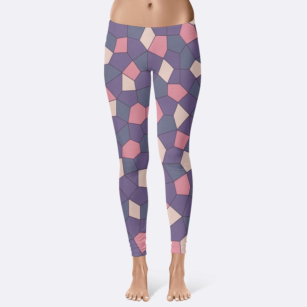 Fractured Polygon Confetti Lattice unique fashion leggings