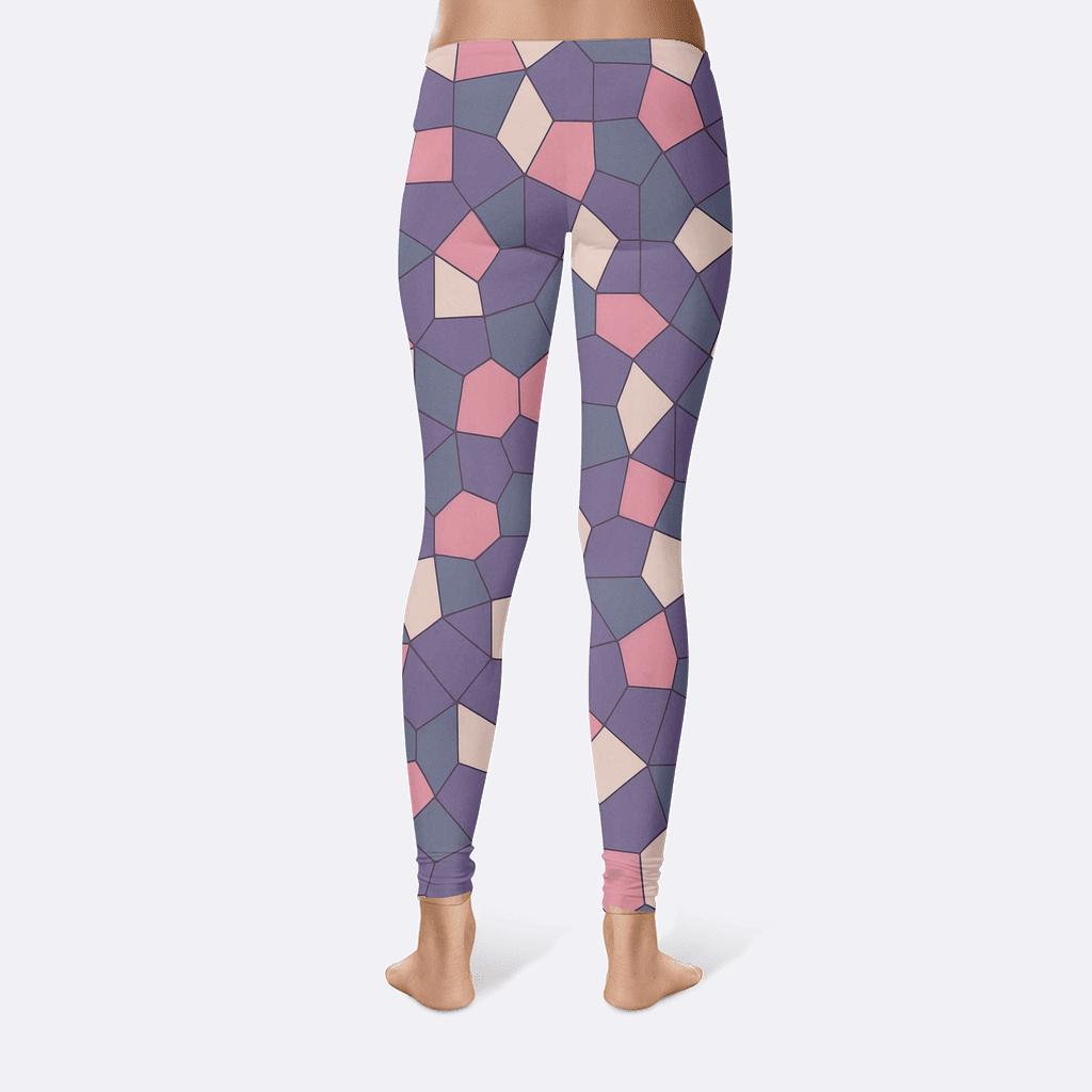 Fractured Polygon Confetti Lattice unique fashion leggings