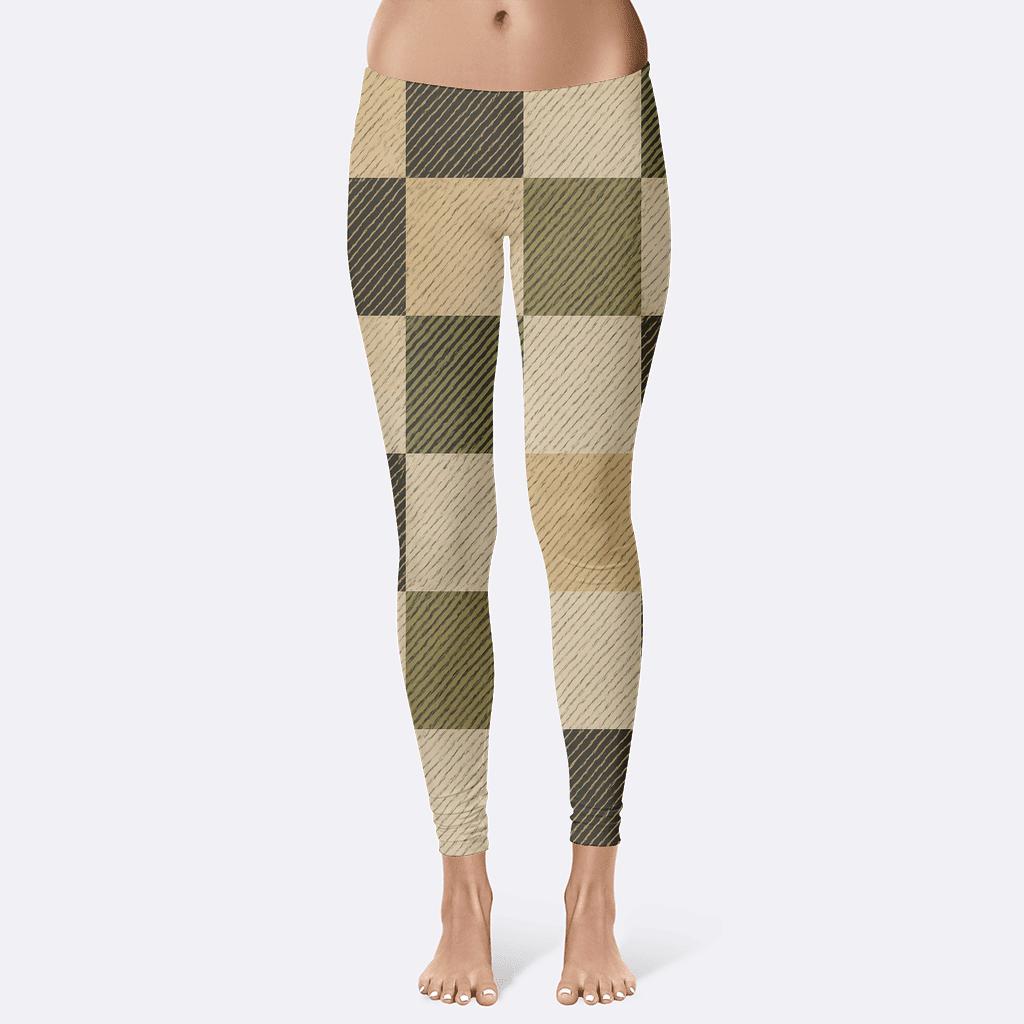Crosshatch Drift Checker stylish workout leggings