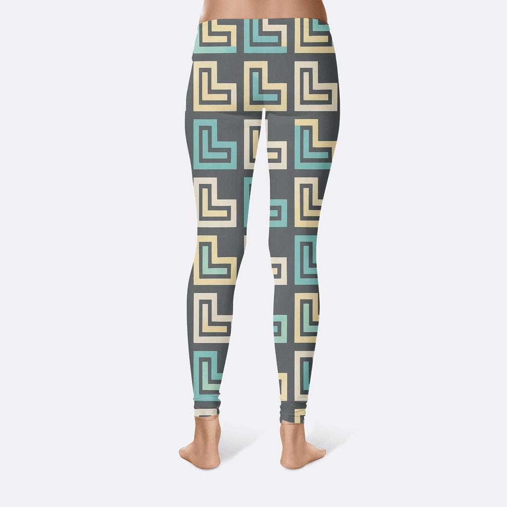 Recursive Edge Cascade Tiles unique fashion leggings