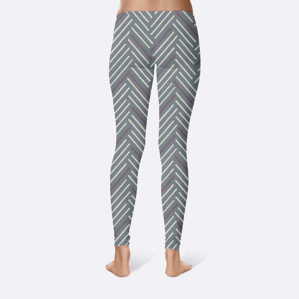 Herringbone Stripe Interlace soft cotton leggings