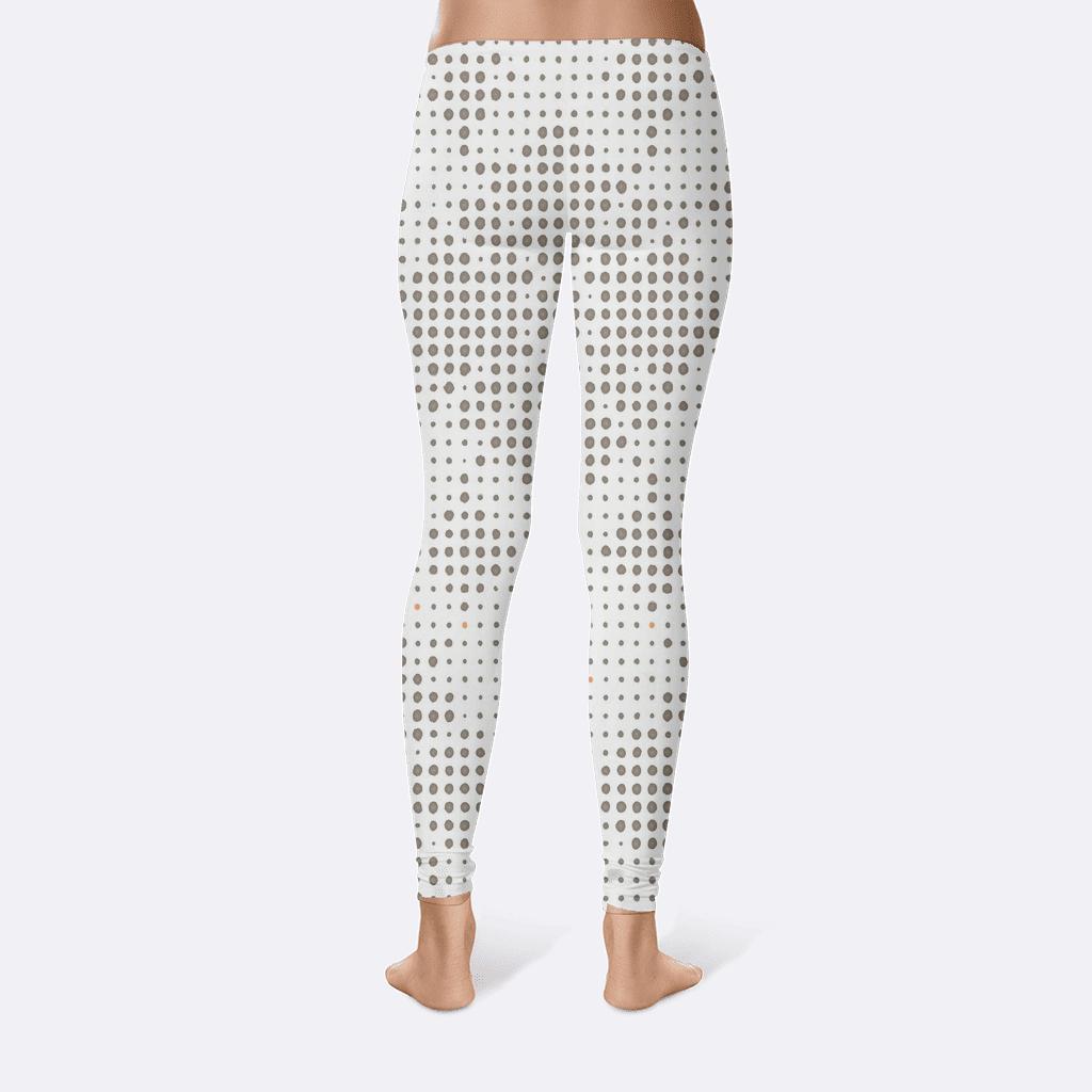 Dot Grid Dither Bloom stylish workout leggings