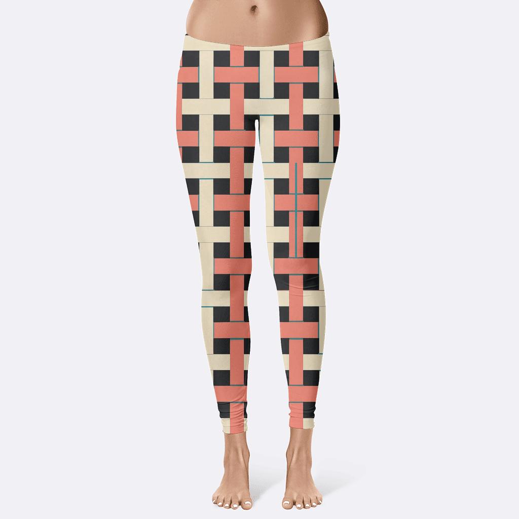 Ribbon Stripe Knotless Weave stylish workout leggings