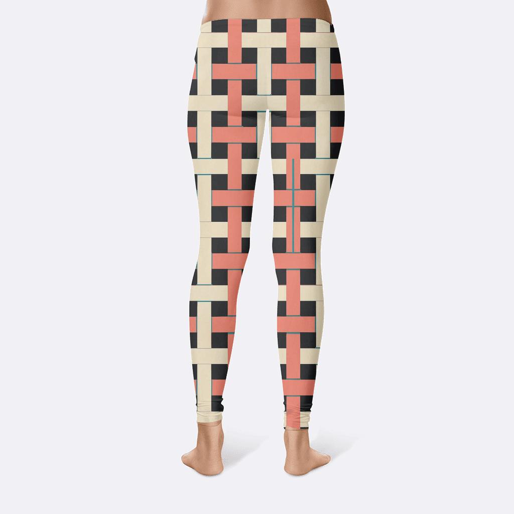 Ribbon Stripe Knotless Weave stylish workout leggings