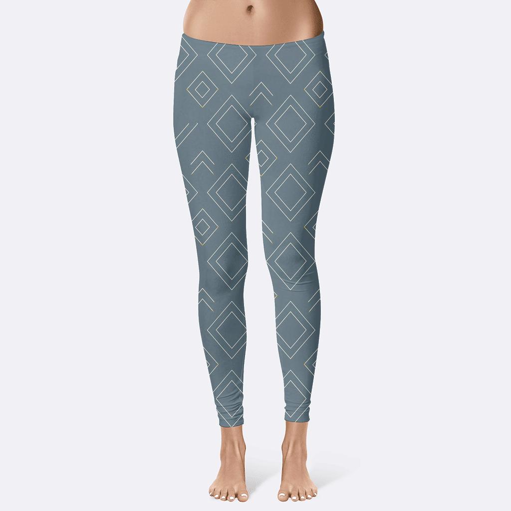 Nested Rhombus Wireframe Quilt stylish workout leggings