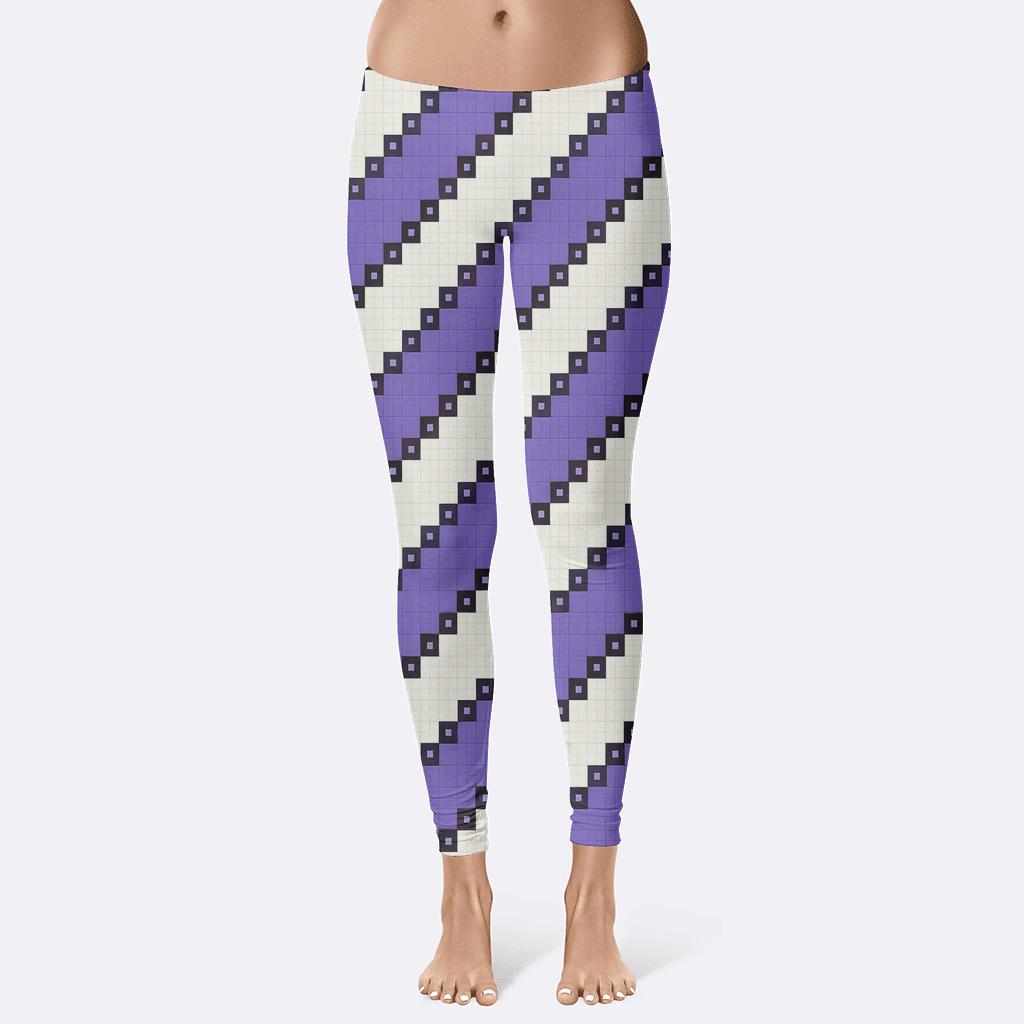Diagonal Stair Step Mosaic personalized print leggings