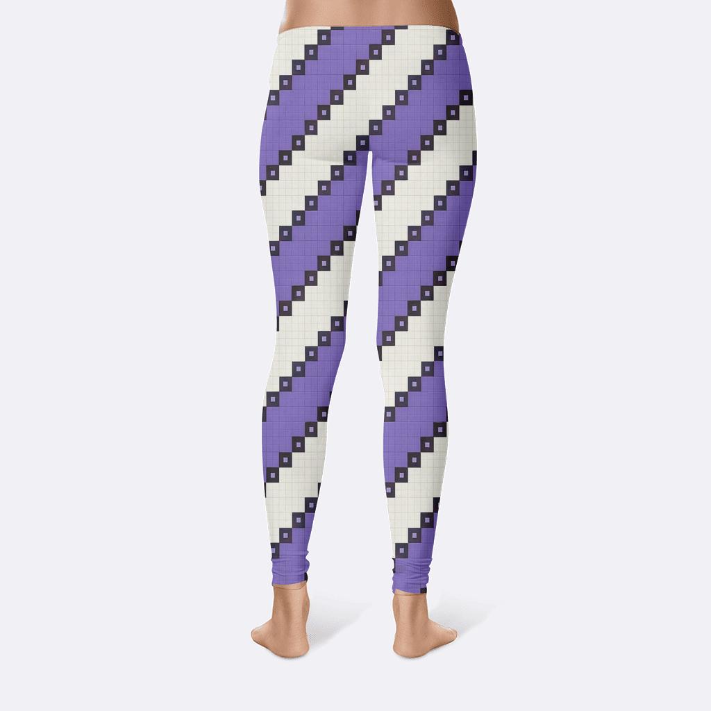 Diagonal Stair Step Mosaic personalized print leggings