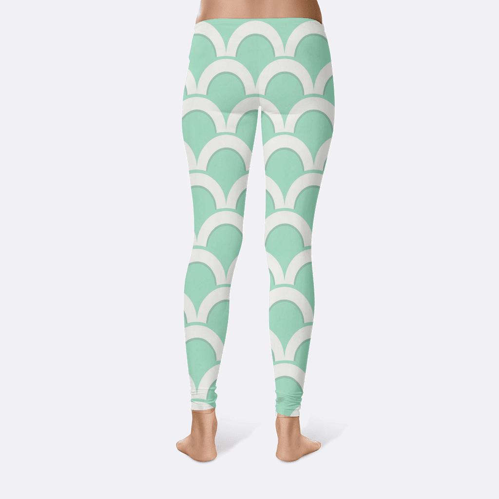 Arc Segment Scallop Matrix designer patterned leggings